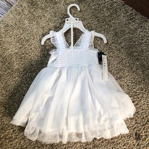 NWT. Nicole Miller toddler white lace dress. 24mo